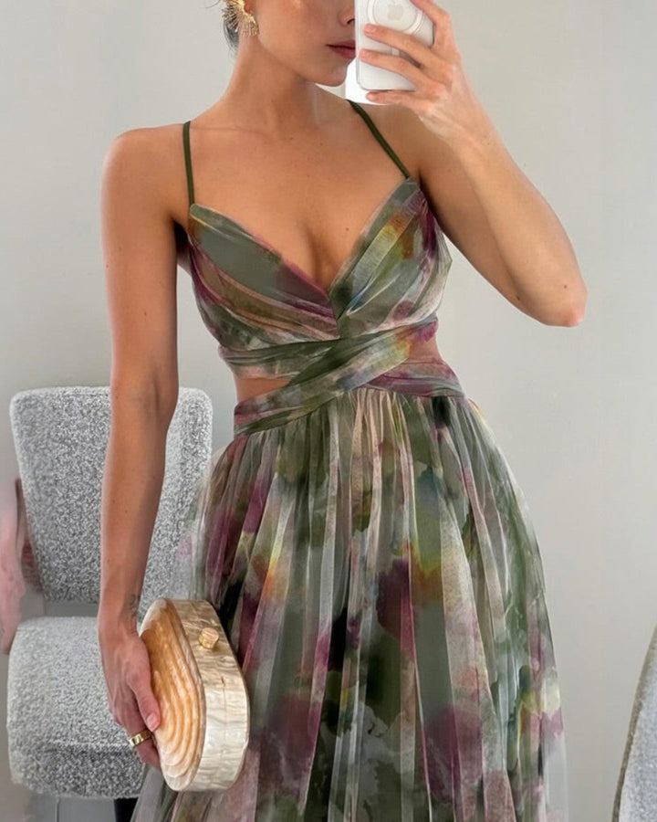 Giselle - Deslumbrante vestido com padrão floral