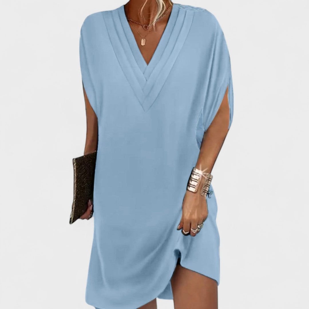 Helena - Vestido Elegante com Mangas Abertas