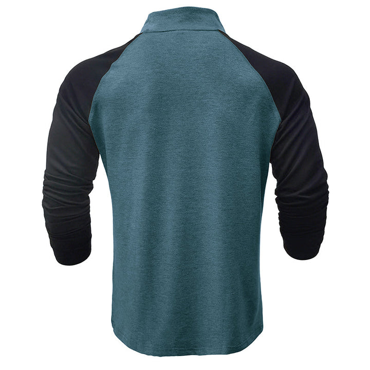 Camisa de algodão com gola subida