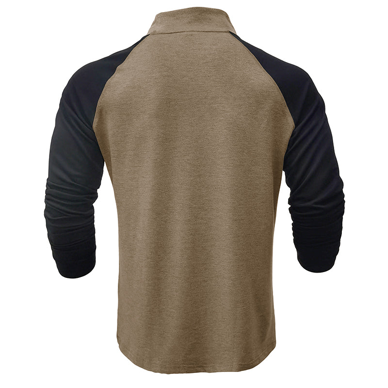 Camisa de algodão com gola subida
