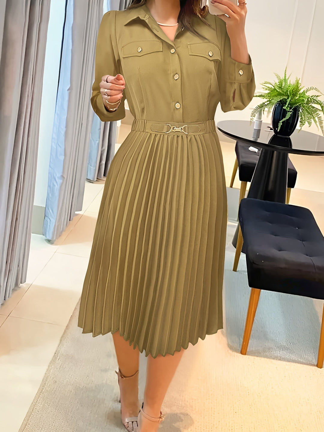 Andreia - Vestido Formal de Algodão