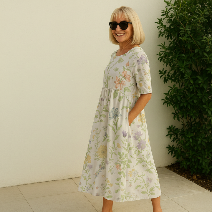 Eliza | Vestido Midi Relaxado