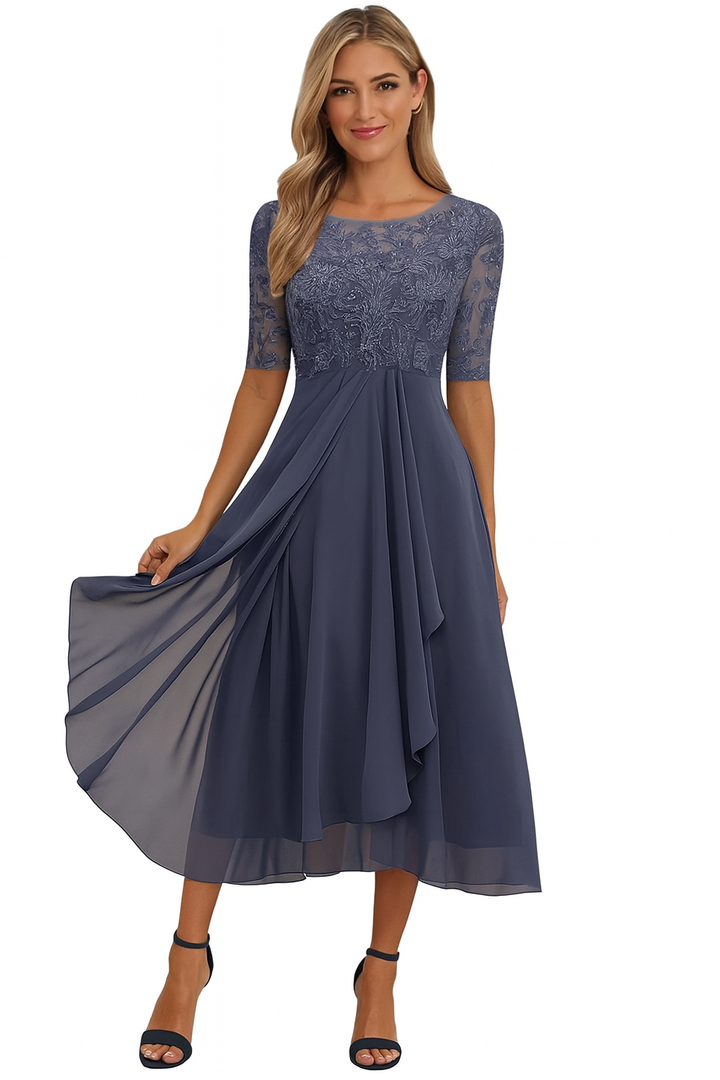 Valentina - Vestido Renda Manga 3/4