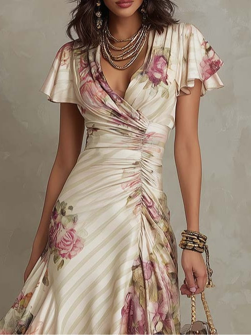 Aida - Vestido midi de cetim elegante