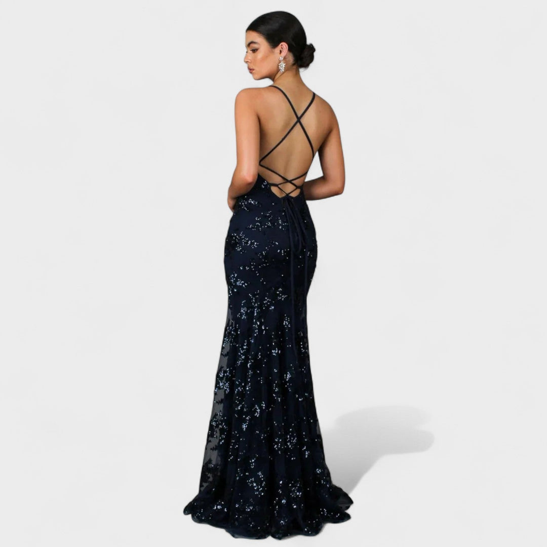 Sol - Vestido até ao chão com lantejoulas