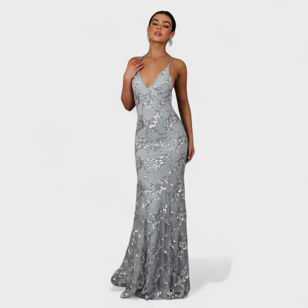 Sol - Vestido até ao chão com lantejoulas