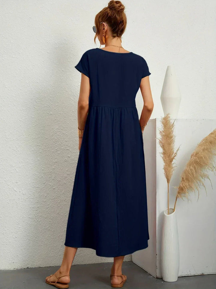 Gabriela - Vestido Elegante Midi Fluído Intemporal