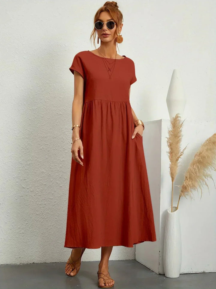 Gabriela - Vestido Elegante Midi Fluído Intemporal