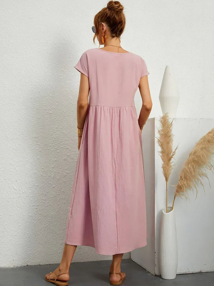 Gabriela - Vestido Elegante Midi Fluído Intemporal