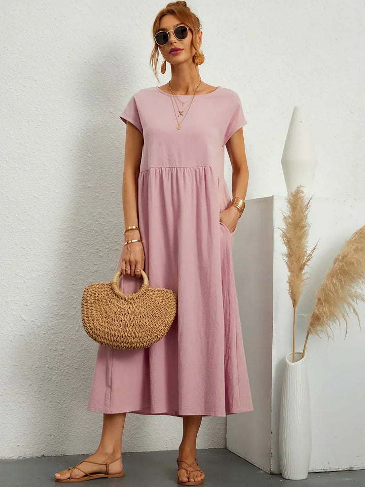Gabriela - Vestido Elegante Midi Fluído Intemporal