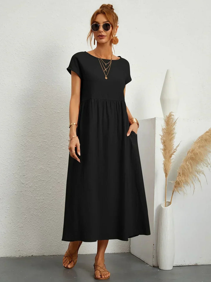 Gabriela - Vestido Elegante Midi Fluído Intemporal