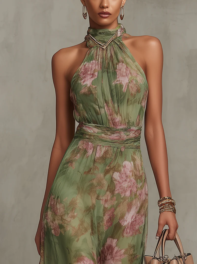 Sofia | Vestido de Verão Elegante com Padrão de Flores