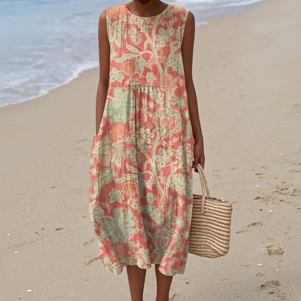 Estrela - Vestido Floral Retro