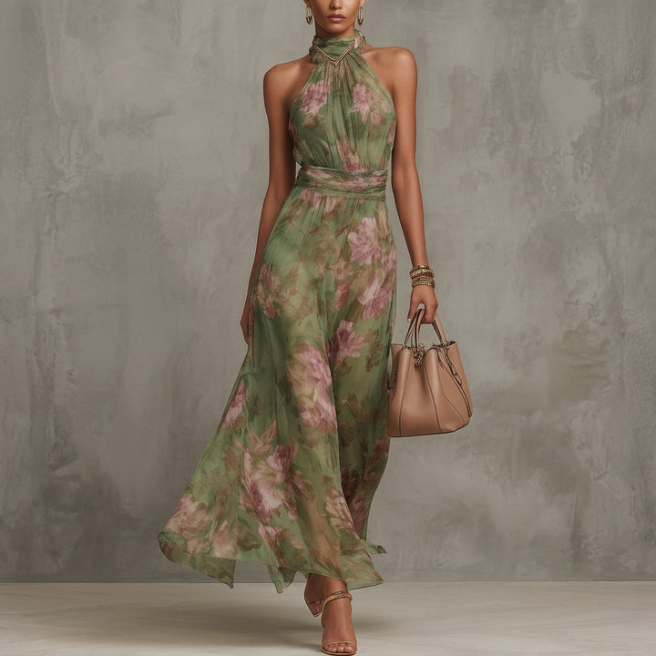 Ana - Vestido maxi plissado